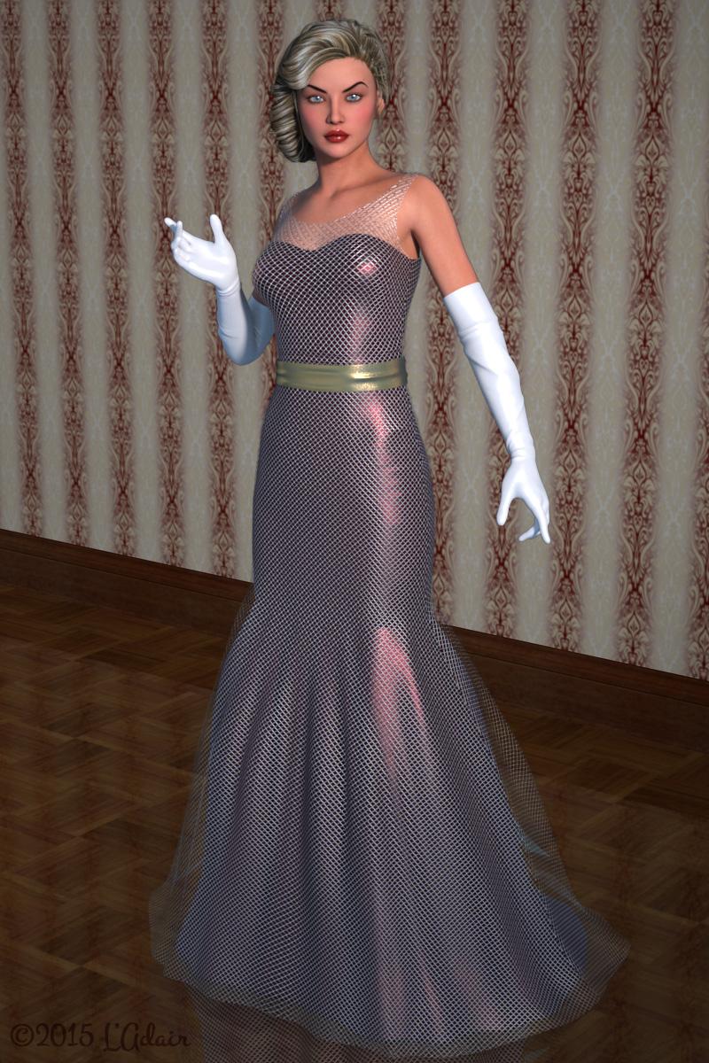 Evening Gown with PD Iray Shaders, by L'Adair