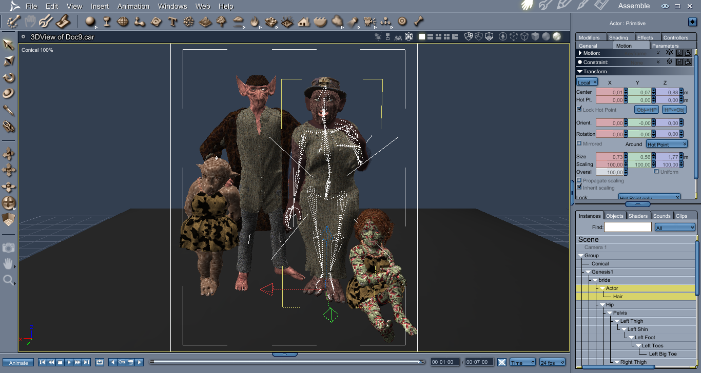 Carrara view of the scene