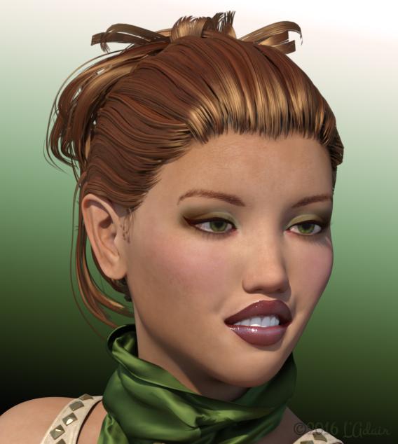 Ly Emi With Red Brows, by L'Adair