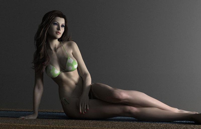 Example Daz3D Figur Lilith with IBL and TA and Sphere Light