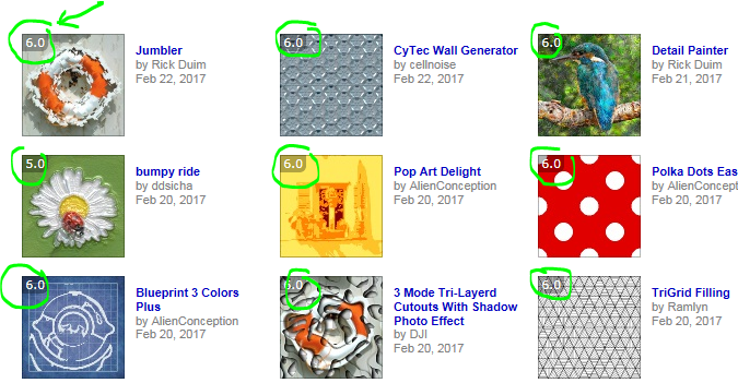 Filter Forge site thumbnails