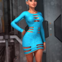 Sci Fi Slotted Dress For Genesis 2 Females Daz 3d