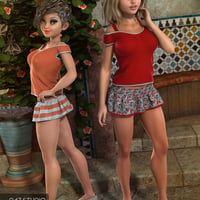 Little Flirt Outfit For Genesis 2 Females Daz 3d