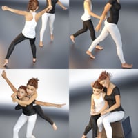 Oreschnick Poses Mothers And Their Daughters Poses Daz 3d