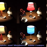 Ig Iray Lights And Shaders Table, Lamps With Birds On Shaders