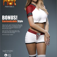 Hot Football Outfit For Genesis 3 Female S Daz 3d