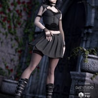 Goth Girl Outfit for Genesis 3 Female(s)