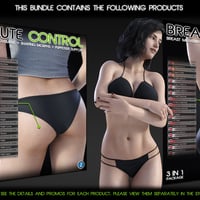 Glute And Breast Control Bundle For Genesis 8 Females 3d Models And
