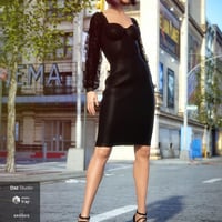 dForce New York Style Dress Outfit Textures | Daz 3D