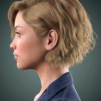 3D Rendering Karla Hair Blonde #4 Graphic by grbrenders · Creative Fabrica