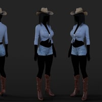 Fg Cowgirl Outfit For Genesis 8 Females Daz 3d