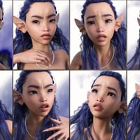 JW Mermaid Expressions for Calypso 9 Daz 3D