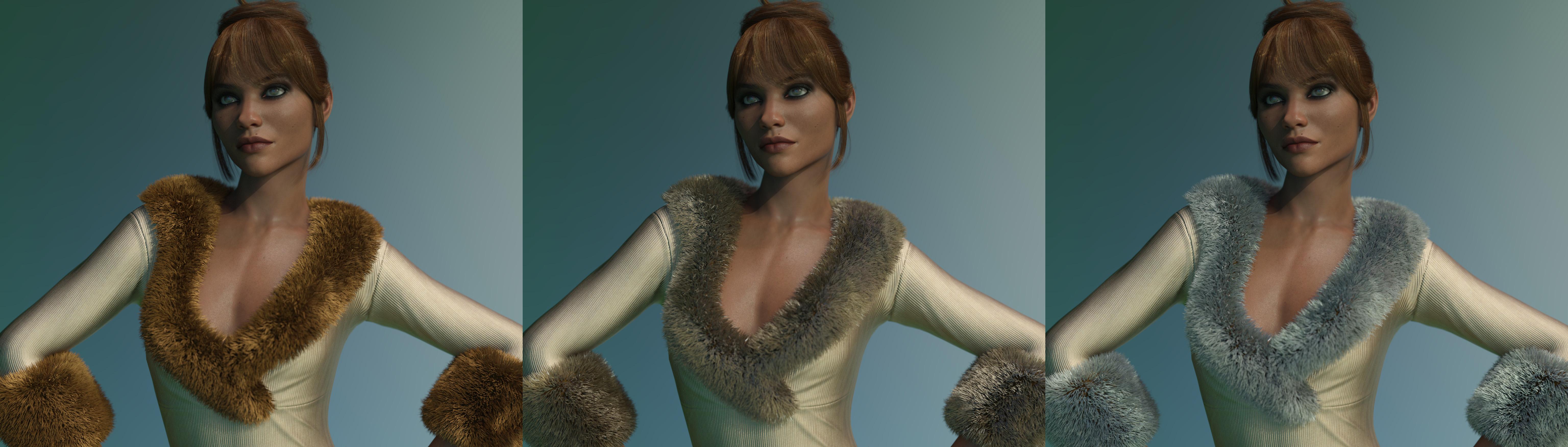 fur shaders on dress