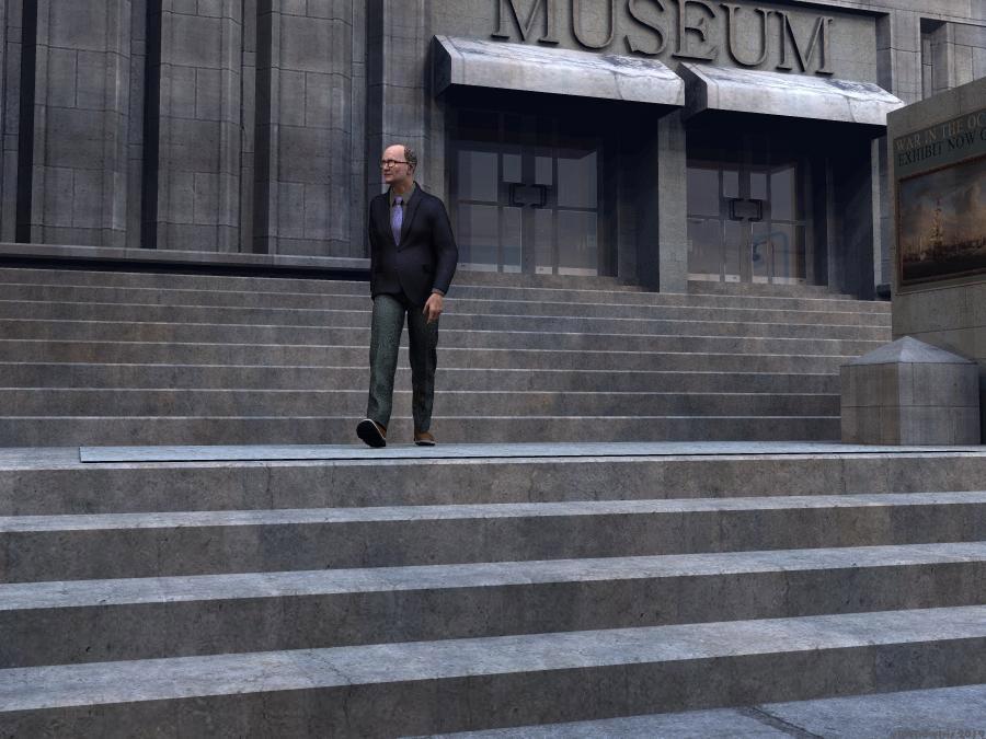 Mr. Kuskowsky is leaving an exhibition