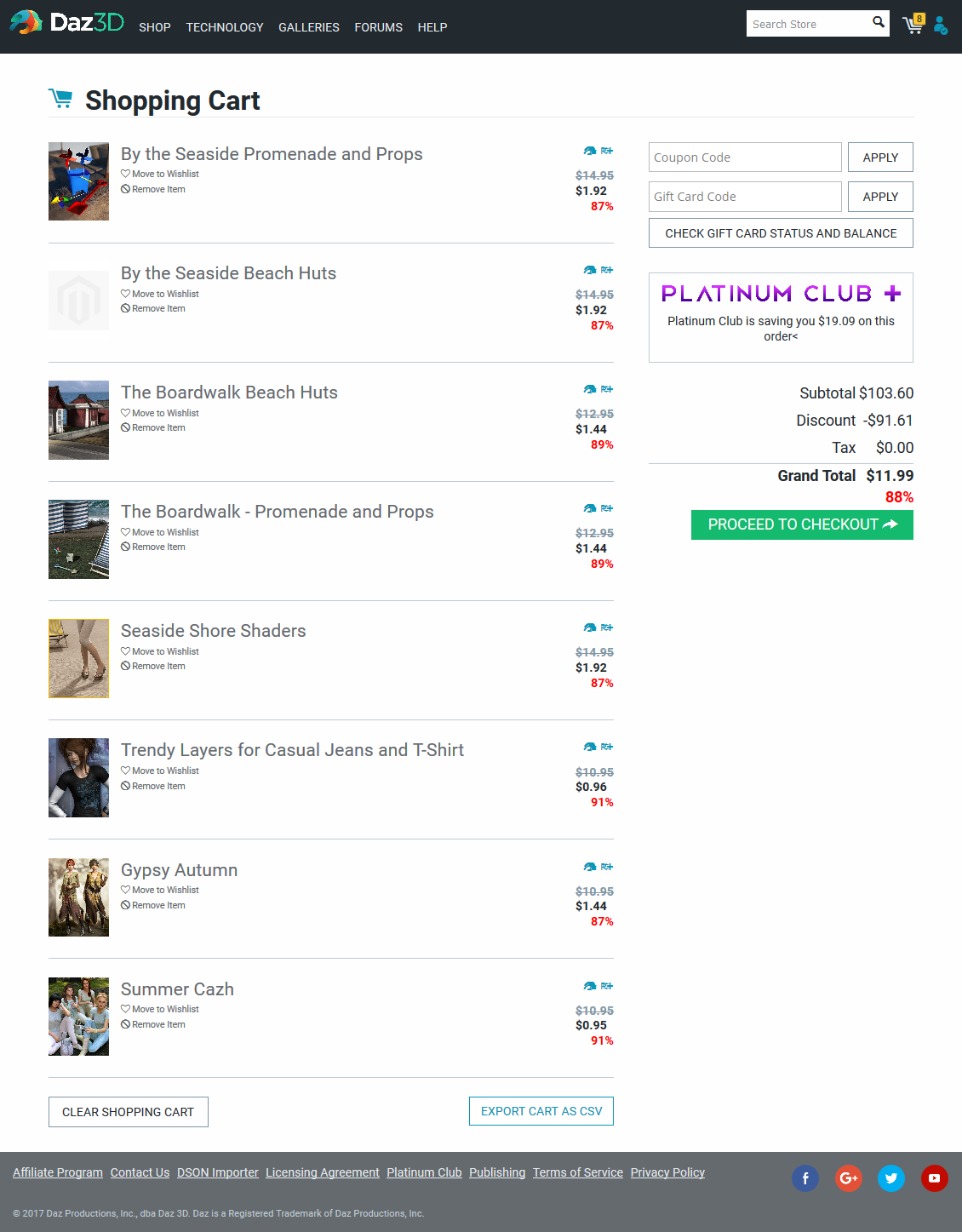 Cart with wrong discounts for BYOB products.