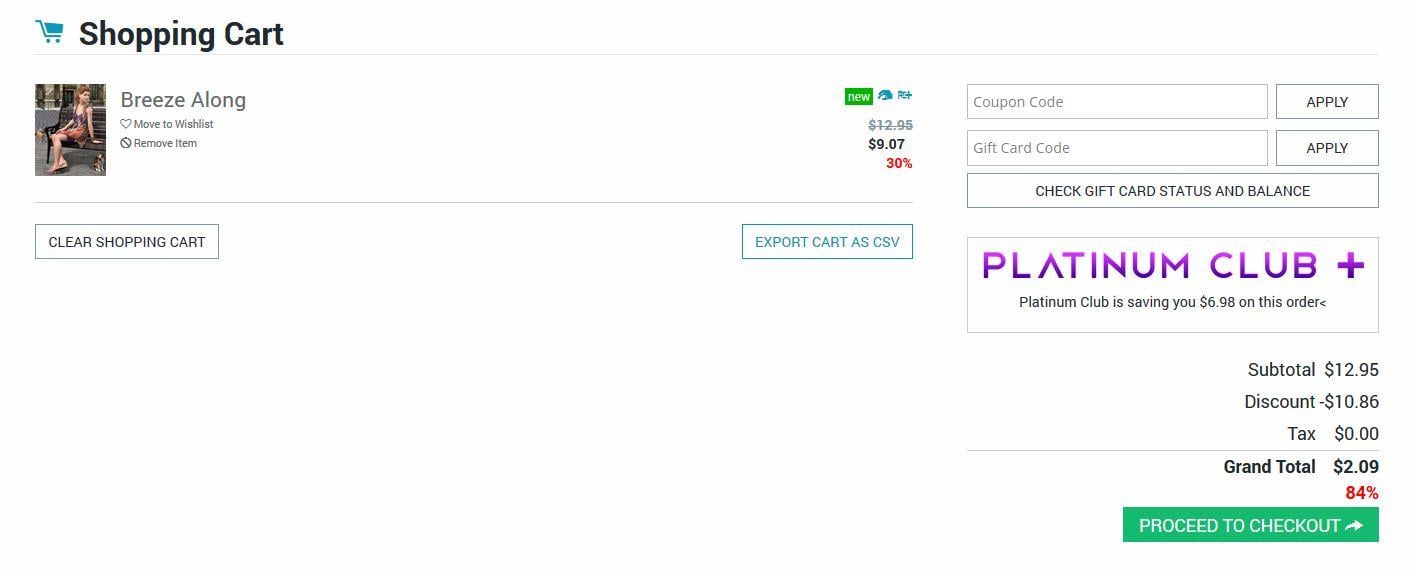 Orpheus13's cart screenshot