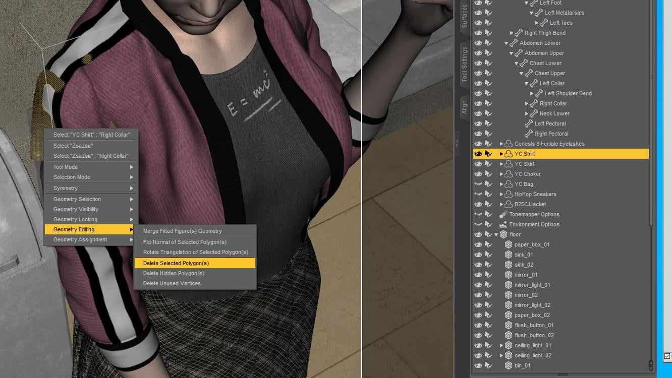 Geometry Selected for the shirt