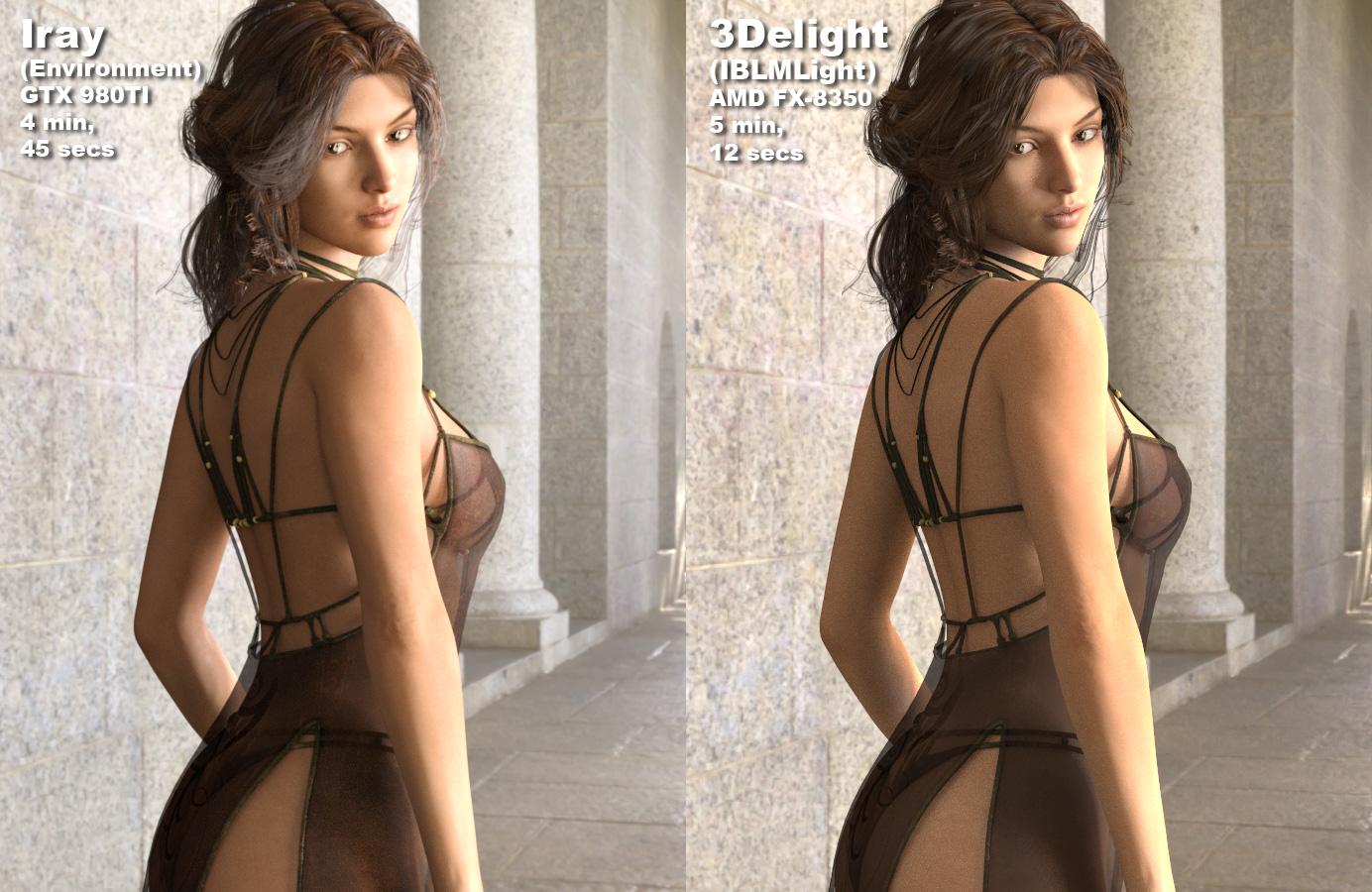 Image Based Light: Iray vs. 3delight with IBLMLight