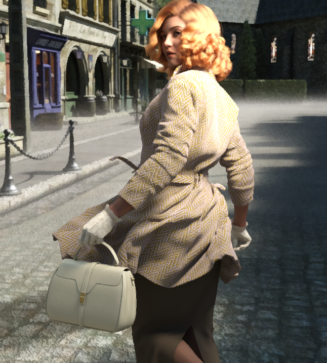 (pic of woman in coat turning back)