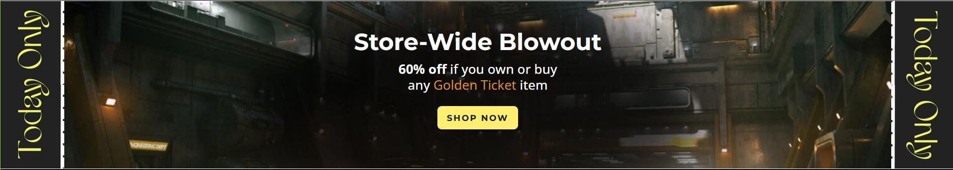blowout sale announcement