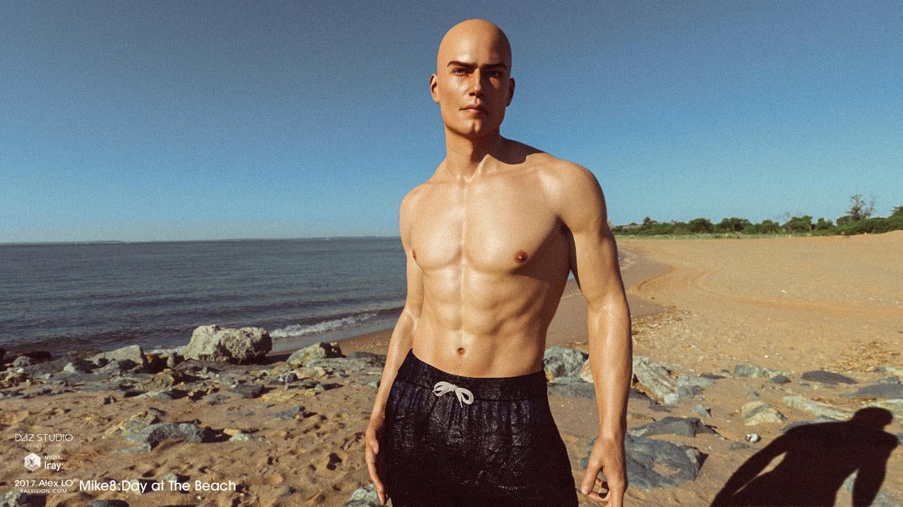 Mike8-Day at The Beach- Iray 2017 w / MEC4D HDRI photo by Alex LO