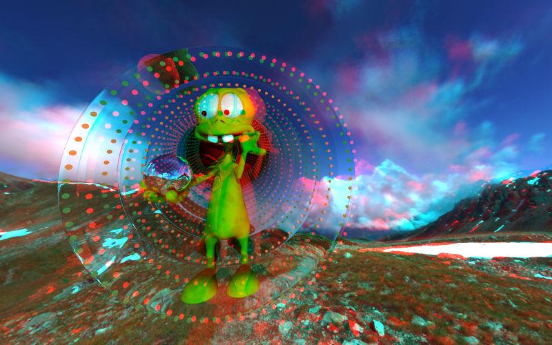 Wormhole to Mars Anaglyph