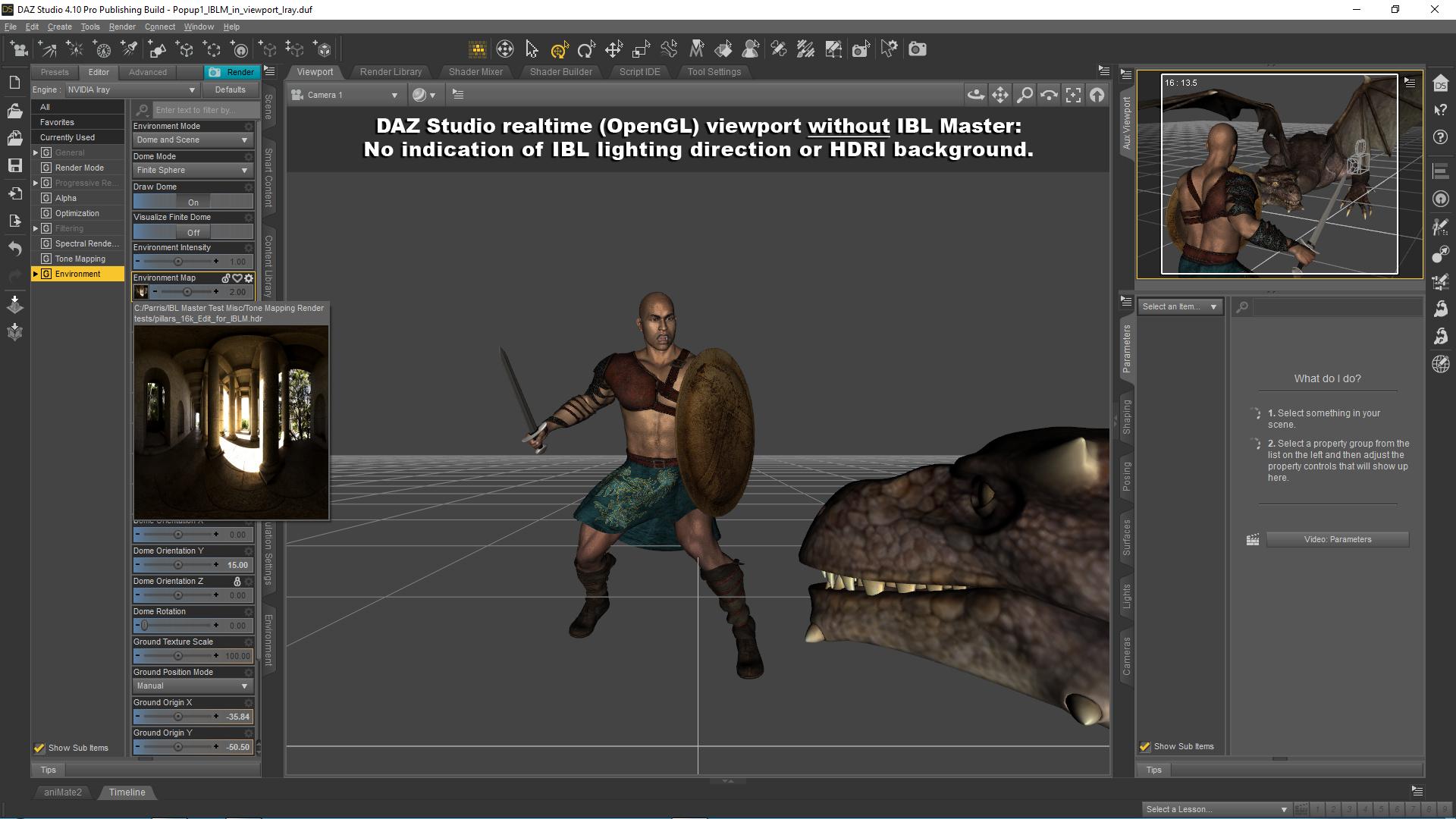 Daz Studio viewport without IBLMaster