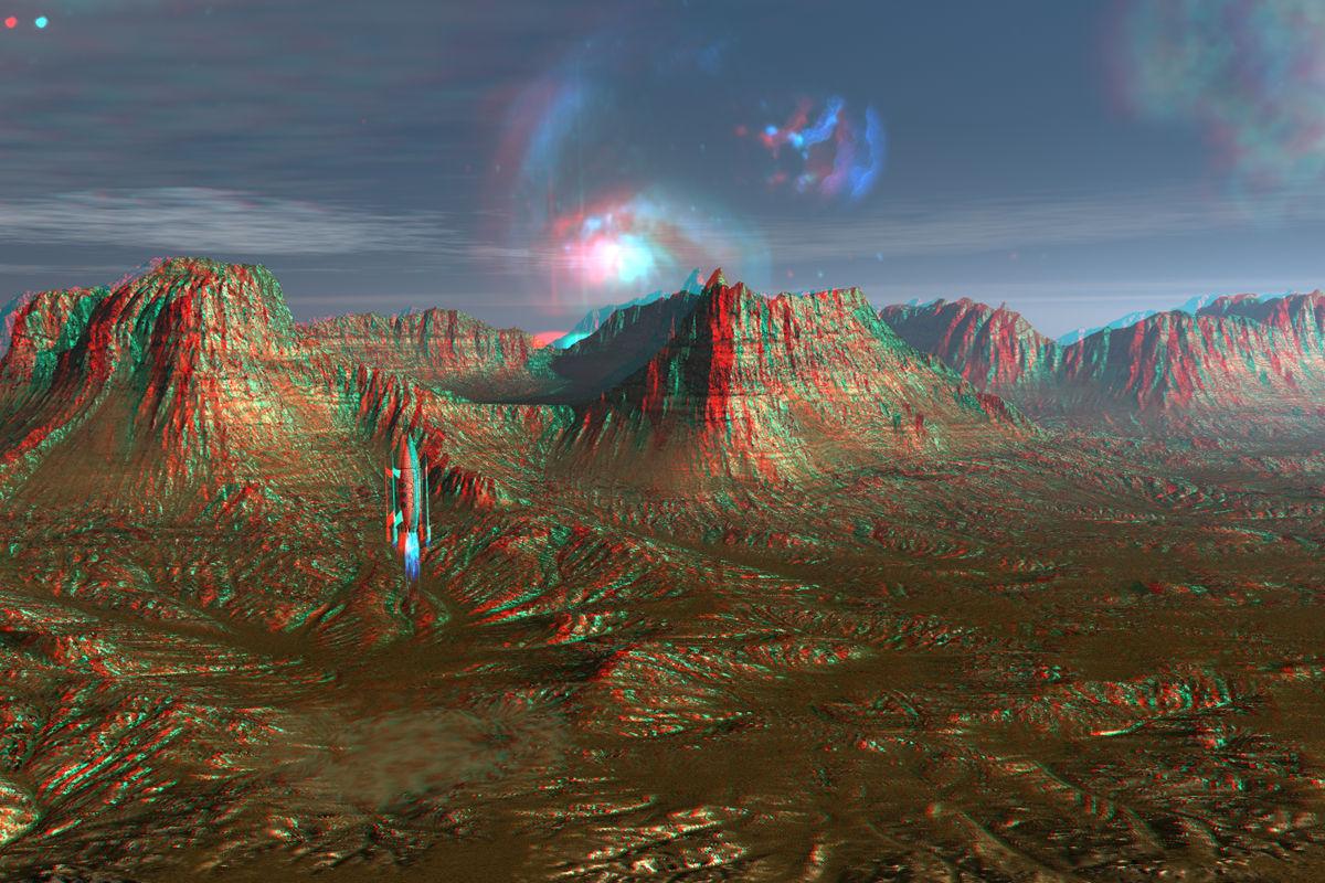 Leaving Anaglyph