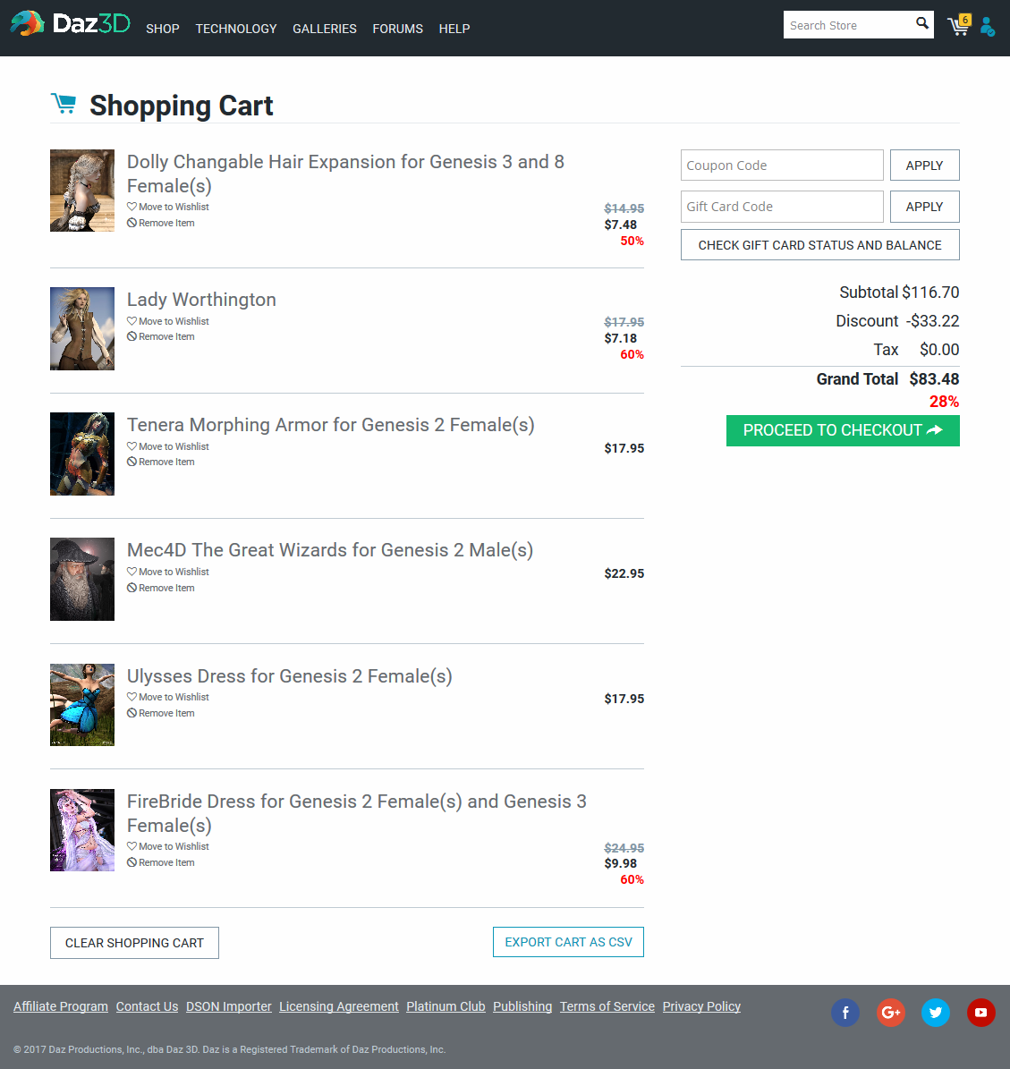Cart displaying items not getting advertised discounts.