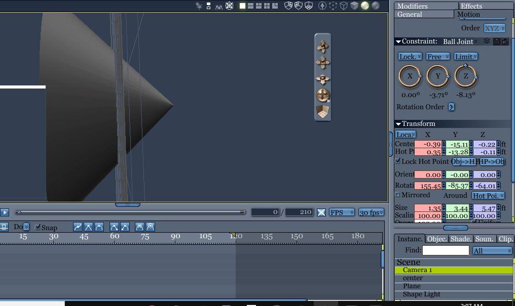 How to rotate something on a tilted axis blender. I need this to rotate on  a tilted x plane. How to I get my 3d courser to rotate to that angle? 
