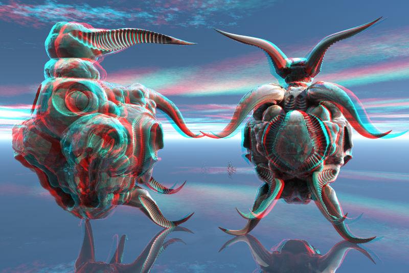 Alien Objects Anaglyph