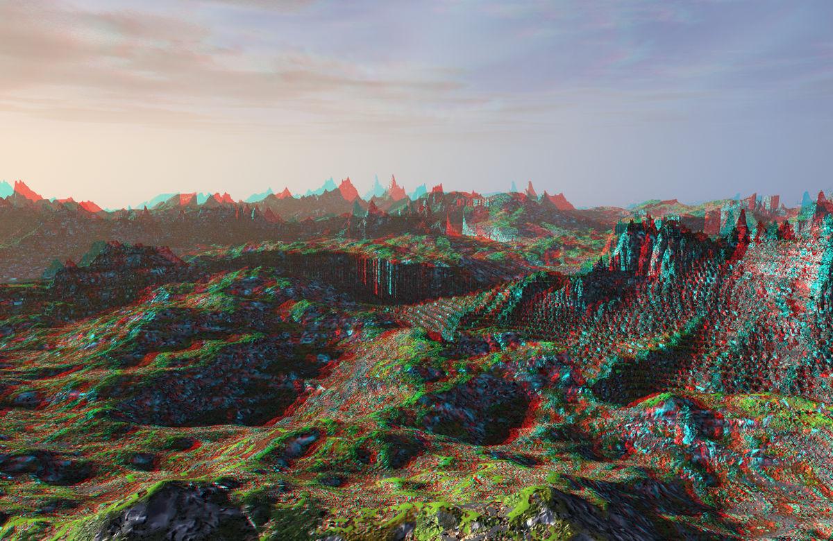 Faults and Steps Anaglyph