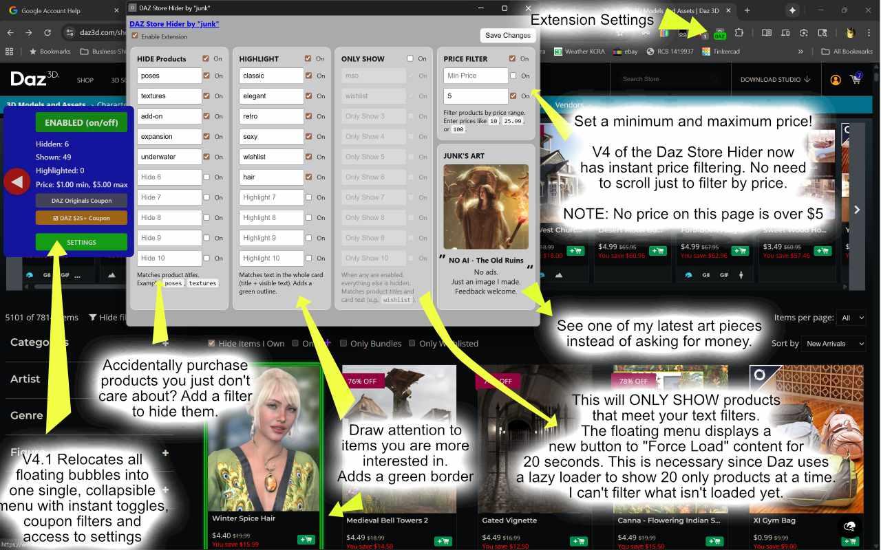 Daz Product Filter v4.1