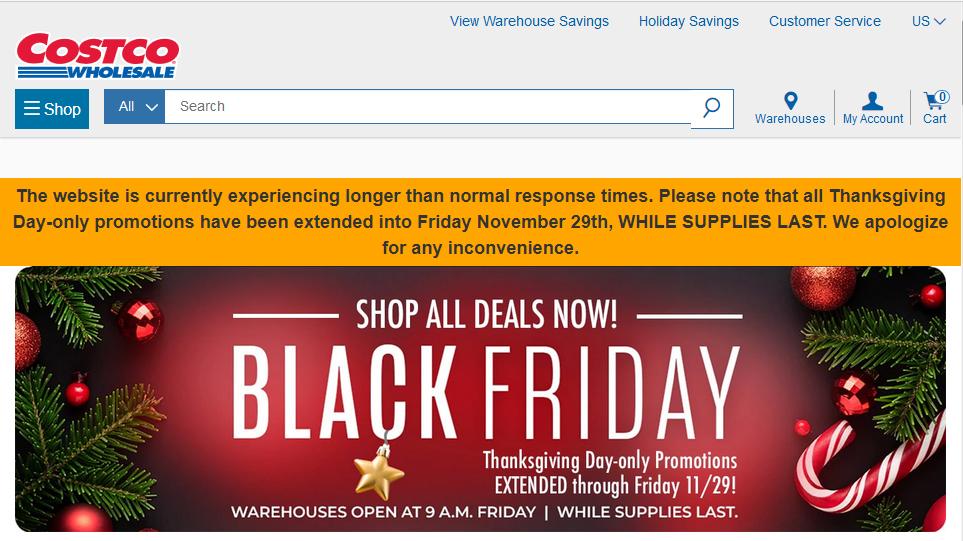 See. Even Big Sites Like Costco Are Being Overwhelmed!