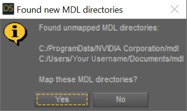 Map MDL directories prompt