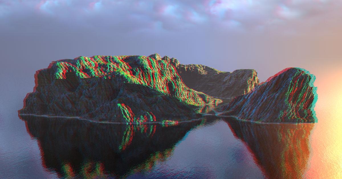 Twisted Isles Anaglyph