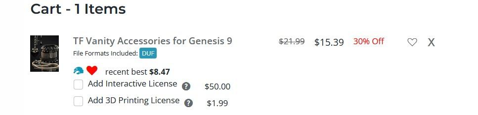cart with higher price