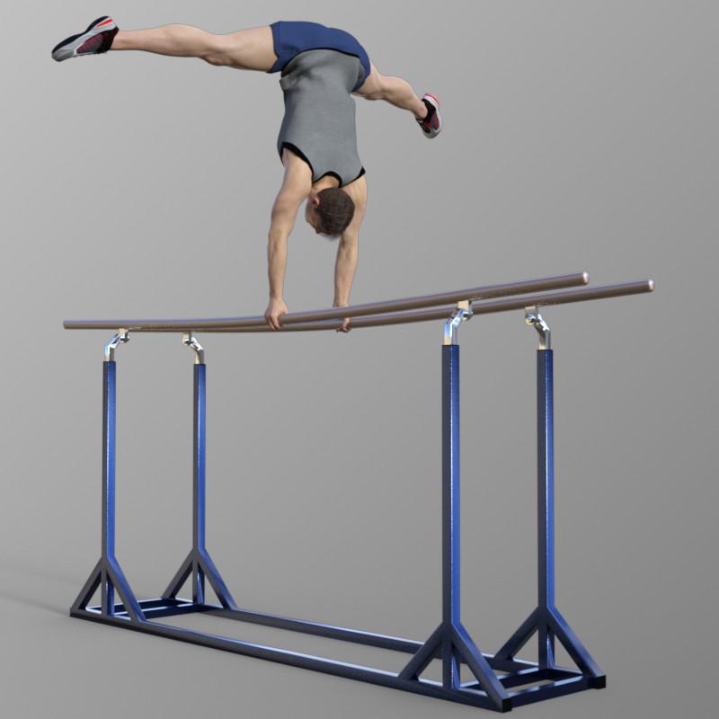 Gymnastics Parallel Bars: Prop and Poses - Daz 3D Forums